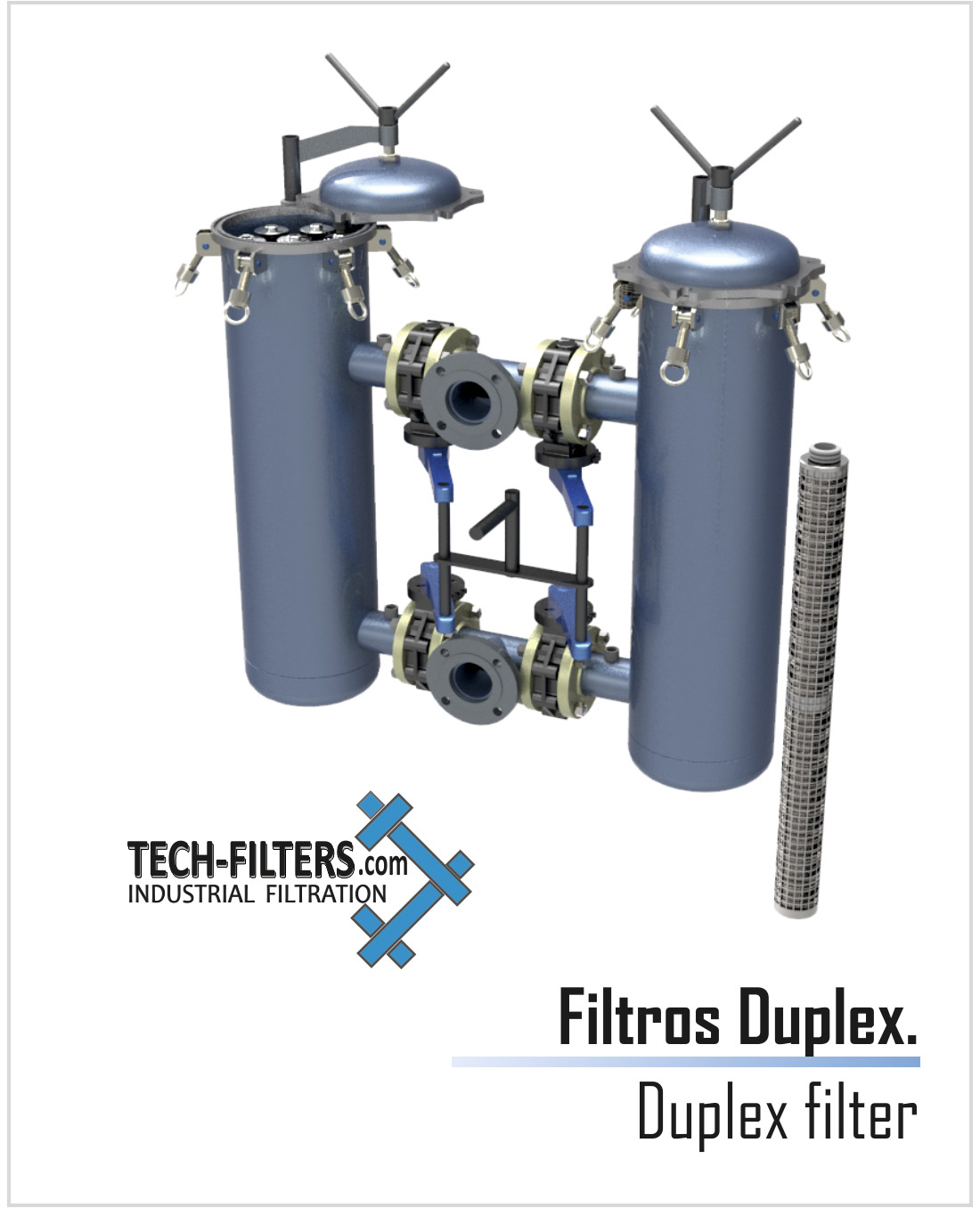 Filtro industrial Duplex. Tech-Filters